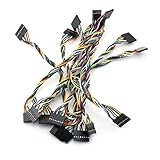 ZYAMY 10PCS 8P Dupont Line 8P Pins 2.54mm Pitch Female to Female Dupont Cable Connector Multicolor Jumper Wire for Breadboard 20CM