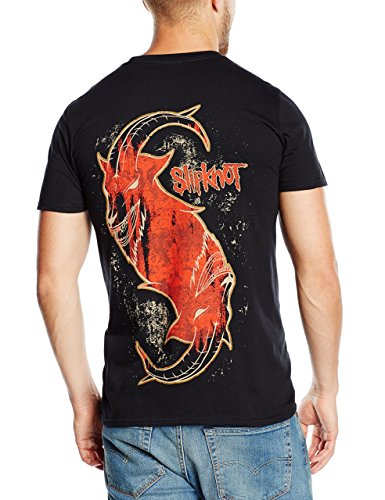 Slipknot New Masks Camiseta Manga Corta, Negro, XL para Hombre