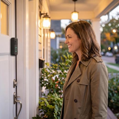 Image of Blink Doorbell Mount, Anti-Theft Blink Video Doorbell Door Mount Bracket, No Drilling, Not Block Motion Sensor, Easy to Install, Fit for Video Doorbell 2nd Gen (Black)