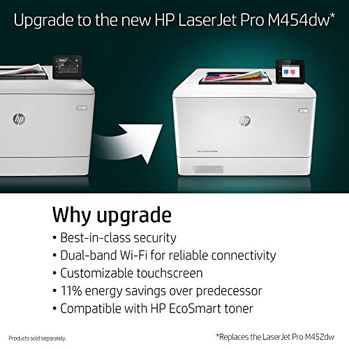 hp color laserjet pro m454dw wireless color laser printer with duplex printing