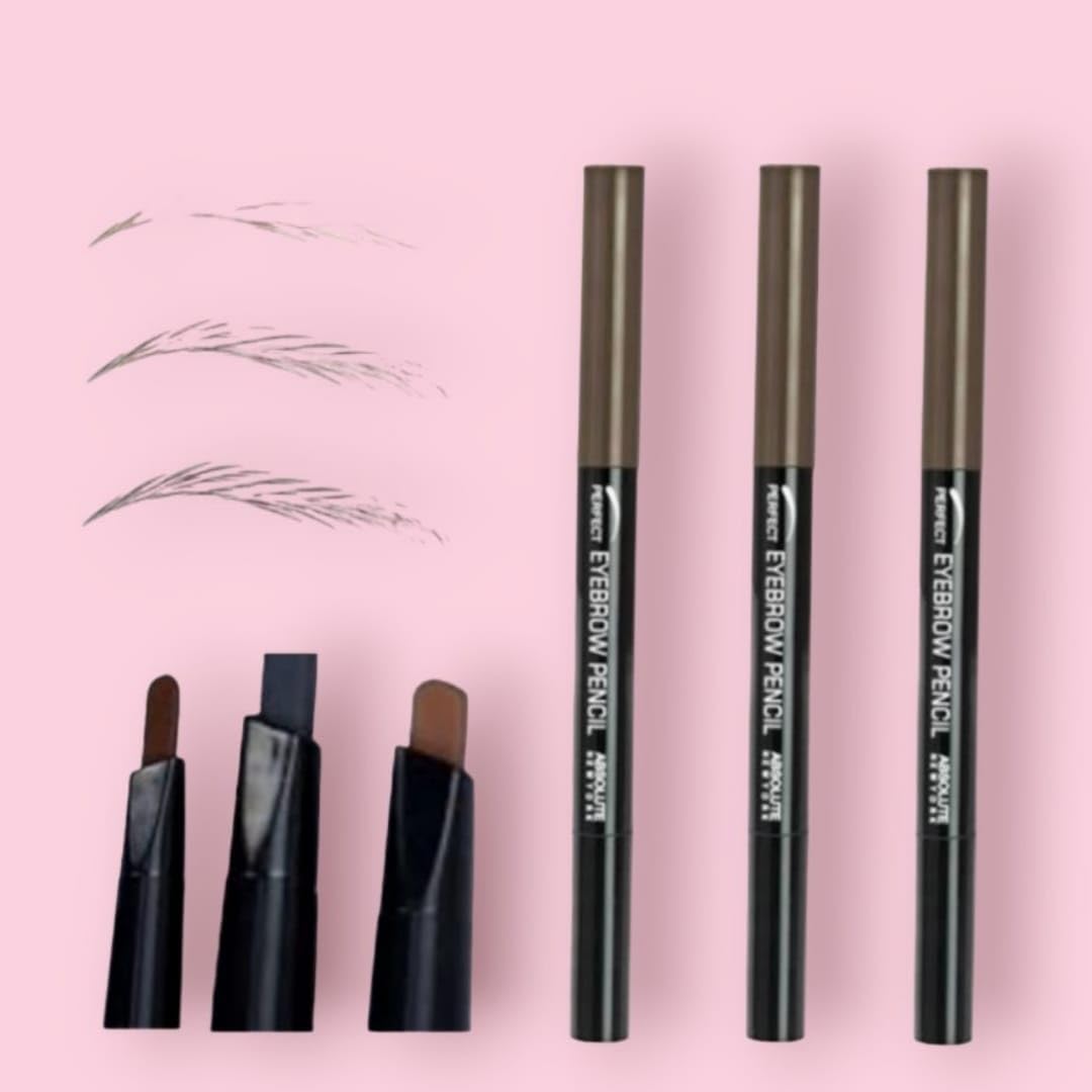 HUDA ZONE 3 Waterproof (Brown,Light Brown,Gray) Color Eyebrow Pen For Women & Girls