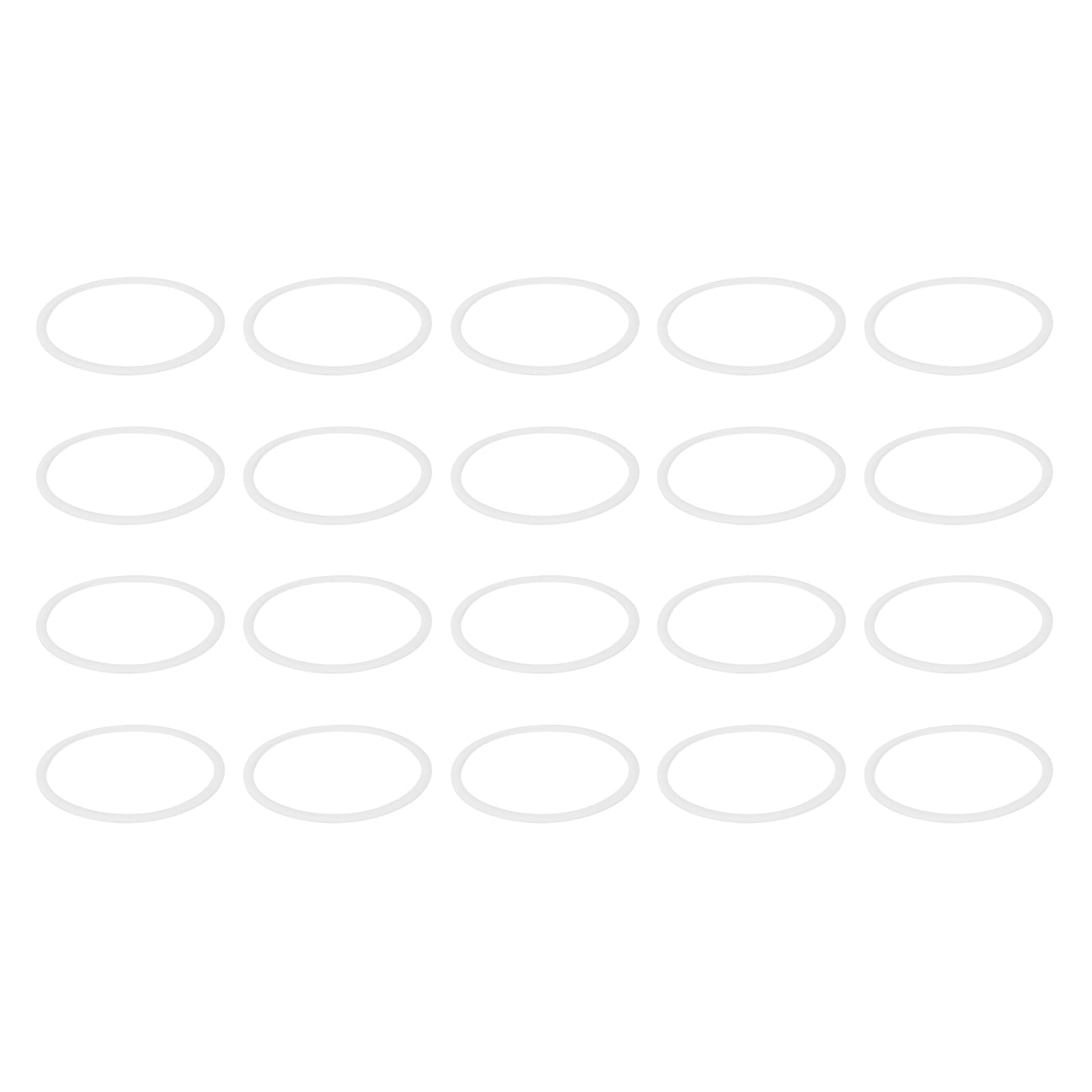 PATIKIL M34 PTFE Flat Washer, 60 Pcs 34mm ID 38mm OD 0.8mm Thick O-Ring Sealing Gasket Spacer for Fasten Screws Flanges Faucet Pipe Valves, White โ image 1