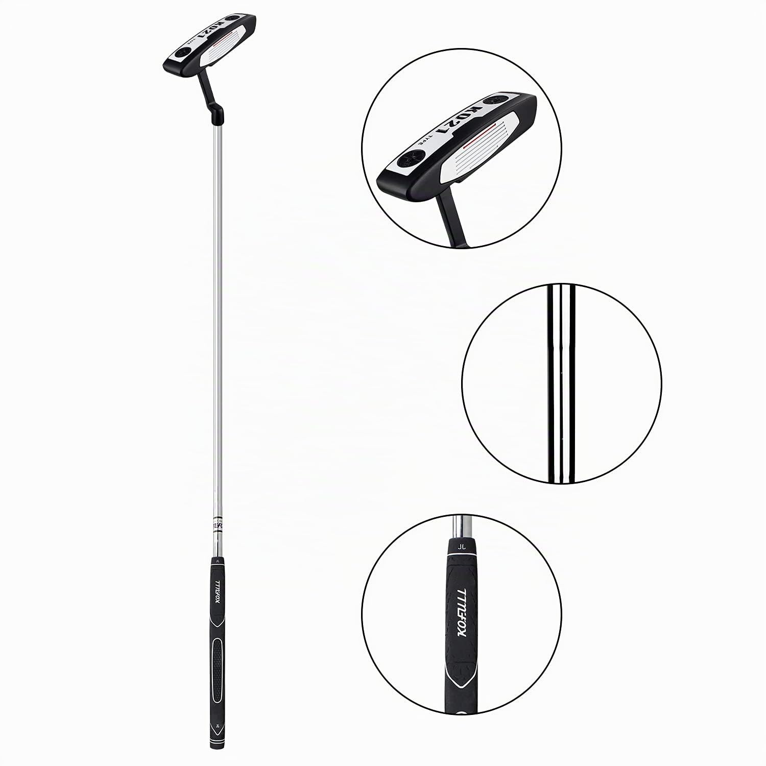 KOFULL Golf Putter Herren Golfschläger Herren Putter Golf Rechtshänder Golf Blade Putter Einsatz Putter Golfschläger mit Picking Balls Funktion