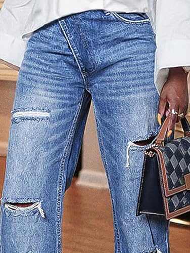 Flamingals Straight Leg High Rise Asymmetrical Waist Crossover Cut Out Baggy Barrel Jeans3