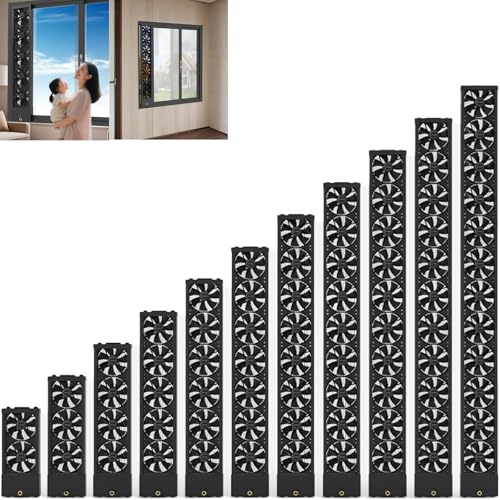 Retractable Window exhaust fan、No need to drill holesembed ded installation、Bedroom kitchen window exhaust fan、14-53in Optional、Adjustable wind speed、5cm Retractable (45-50cm telescopic)