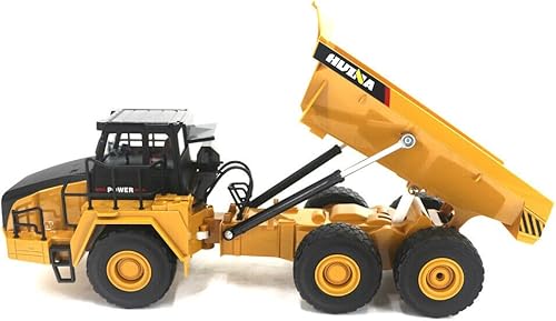Miniatura 3 de HUI NA Camión volquete RC a control remoto, escala 124, 2.4G, vehículos de construcción con 2 baterías recargables para niños y niñas