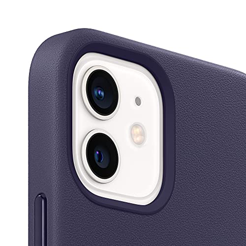 Image of Apple iPhone 12 mini Leather Case with MagSafe - Deep Violet