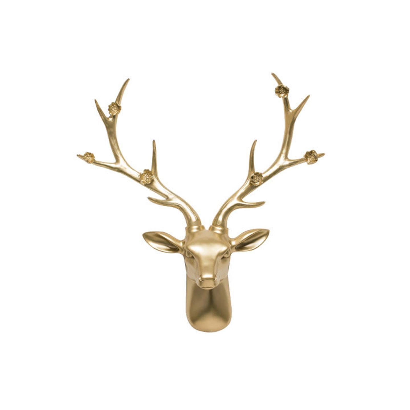 Decorazione da parete testa di animale, testa di cervo 3D in resina