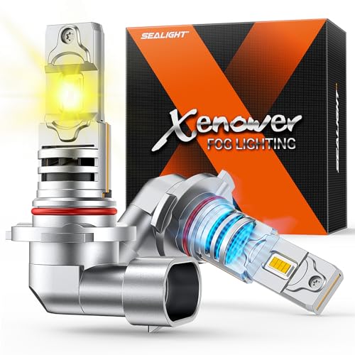 Image of SEALIGHT H10 9145 9140 LED Fog Light Bulb Yellow, 18000 Lumens 1000% Super Bright H10 Yellow Fog Lights, 1:1 Design for Car Powersports ATV /UTV, Play-N-Play,pack of 2