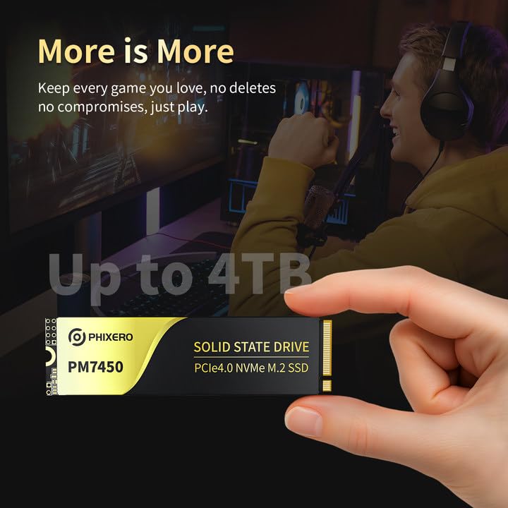 Crucial P310 SSD 1To PCIe Gen4 NVe .2 2280 SSD Interne Gaing, Jusqu’à 7.100 O/s, Copatible