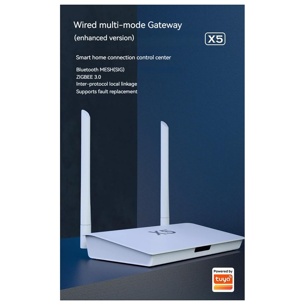 HUB de Puerta de Enlace Multimodo Bluetooth Tuya Smart Zigbee 3.0 con SeñAl Fuerte, Puerta de Enlace de Hogar Inteligente para Enchufe Alexa EU