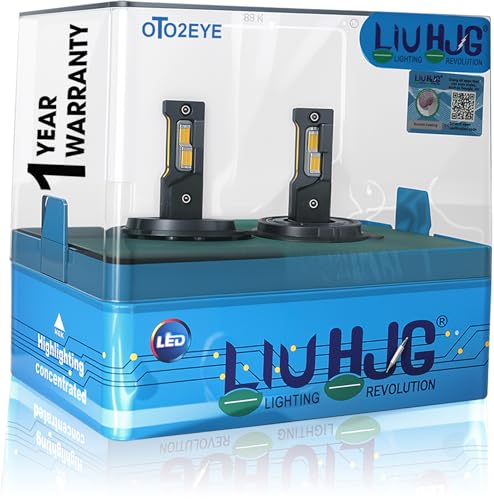 Image of OTO2EYE Power By LIU HJG H4 Type LED Headlight Bulb 120Watt With 1-Year Replacement Warranty - for Cars Hi /Lo 12000LM 6000K (60 Watt Each Bulb) Super Bright White Light, Easy Installation (H4)