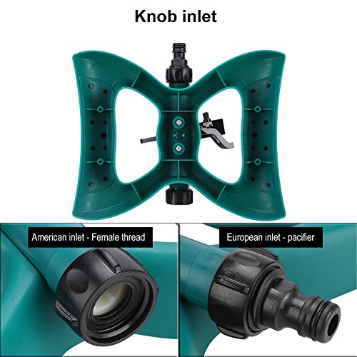 Rotating Watering Sprinkler 360° Fully Circle Rotating Lawn Water Sprinkler Lawn Irrigation System, Blue,Green - Image 3