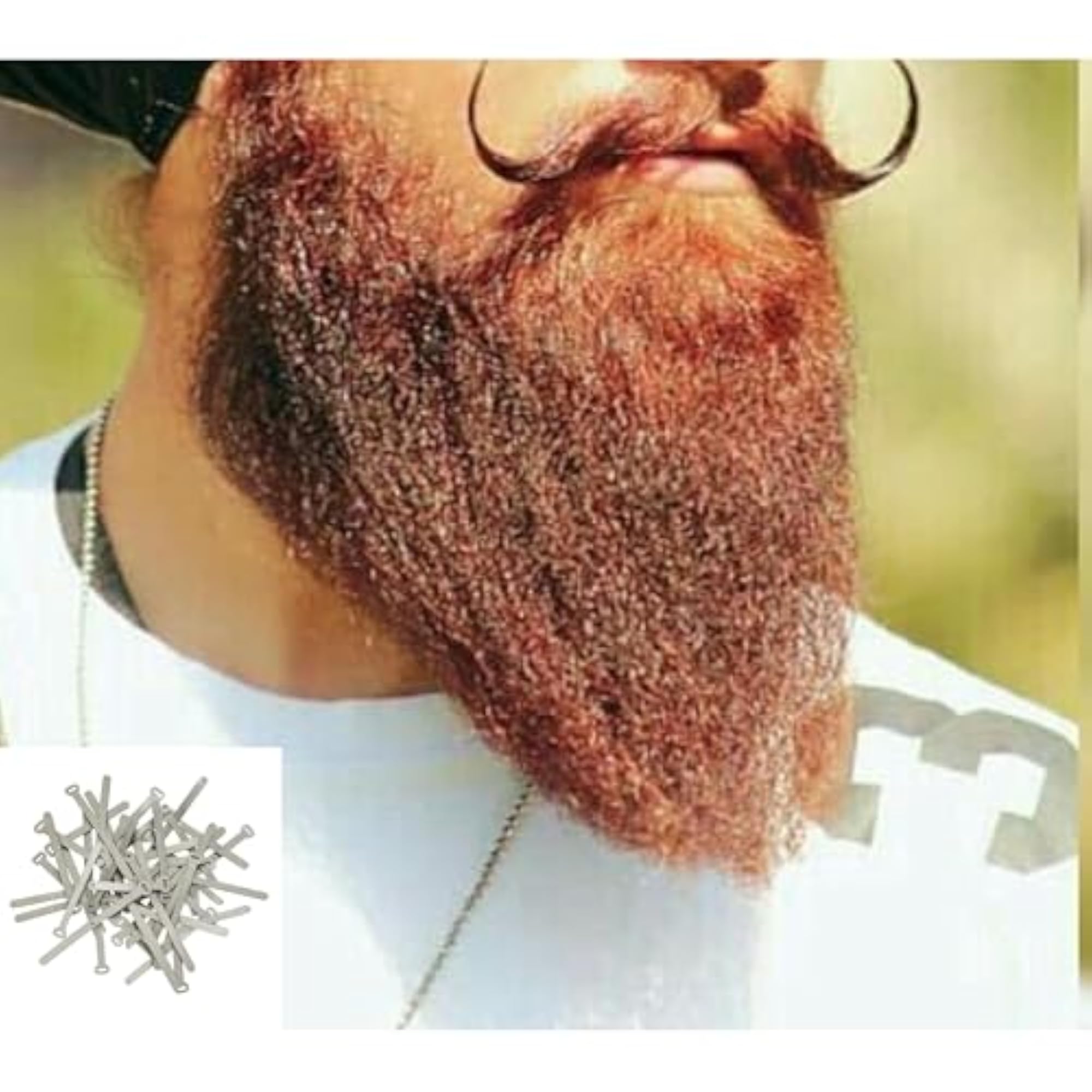 100pc Beard Hair Curling Pins for Grooming