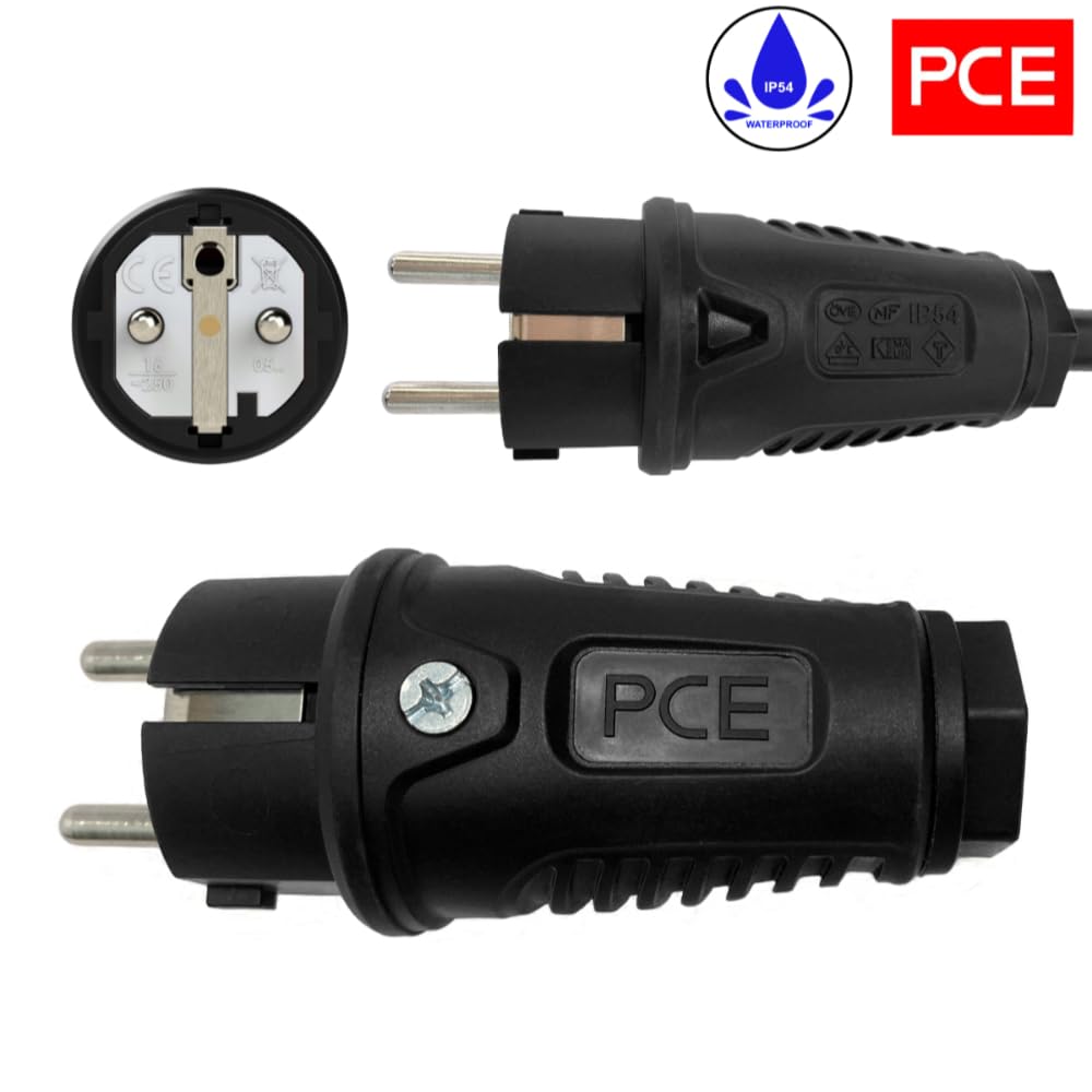 Hilark Cable Tech Verlängerungskabel orange H07BQ-F 3x2,5mm2 SCHUKO Stecker und Buchse (5 meter, Orange)