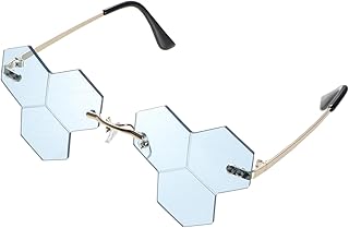 1 Par De Óculos De Sol Femininos Óculos De Festa Femininos Moda Óculos De Sol Engraçados Da Moda Óculos De Sol Sem Aro Para Mulheres Óculos De Sol Oversized Óculos De Moda PC