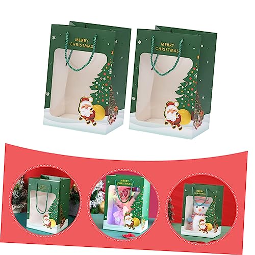Abaodam 2 Unidades sacola de natal saco reutilizável saco de doces bolsa de mão presentes o presente