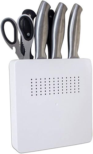 Vpang - Estante de almacenamiento de plástico para cuchillos de cocina, 4 ranuras