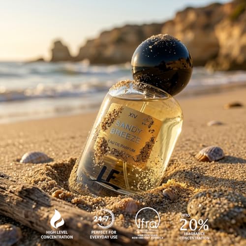 Image of La French Sandy Breeze Unisex Perfume 50ml | Long Lasting Premium Fragrance for Men & Women | Cardamom, Iris & Sandalwood Notes