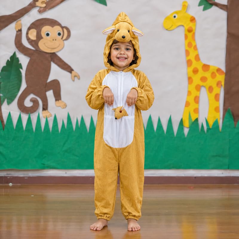 Image of Animal Costume for Kids | Plush Fancy Dress Costume for Boys & Girls |School Fancy Dress, Annual Day, Jungle Theme, Role Play, Halloween & Birthday Party