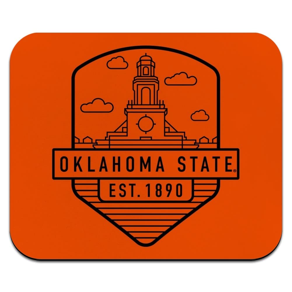 Oklahoma State University Badge Low Profile Thin Mouse Pad Mousepad