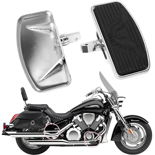 Image of Adjustable Motorcycle Floorboards, Universal Driver & Passenger Foot Pegs Footboard Accessories Compatible with Honda VTX1300 /1800 Shadow 1100 Yamaha V Star 650 Suzuki C50 Kawasaki (Eagle)