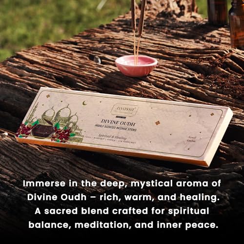 Image of NYASSA Highly Scented Divine Oud Agarbatti /Incense Sticks - 50g, Oudh Fragrance, Charcoal-Free Agarbatti for Pooja, Meditation, Home Freshness & Positive, Energy, Perfect for Special Occasions