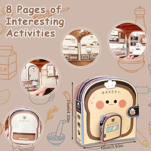 Image of PATPAT 6Pcs DIY Paper Quiet Book, Hands-On Activity Set for Kids Age 3