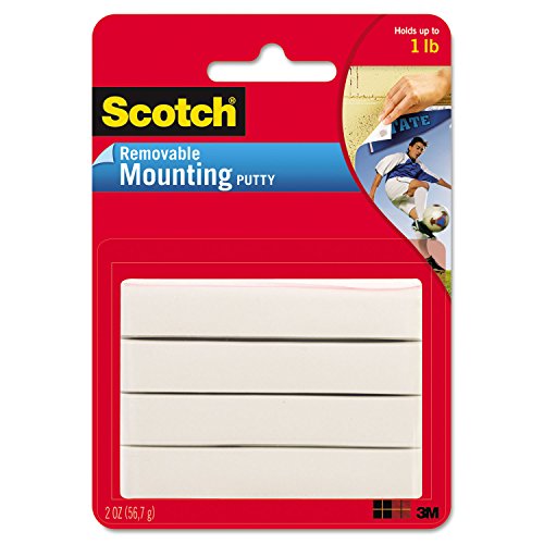 Scotch 860 Adhesive Putty, Reusable, Removable, 2 oz, 4 Pieces/PK...