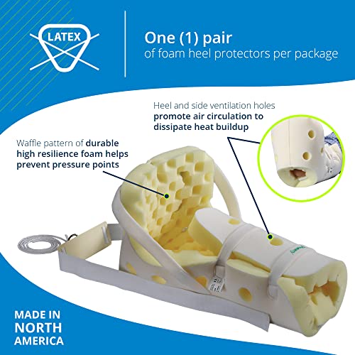 Image of Posey 6145 Premium Heel Guard, One Size Fits All, Foam, Yellow /White