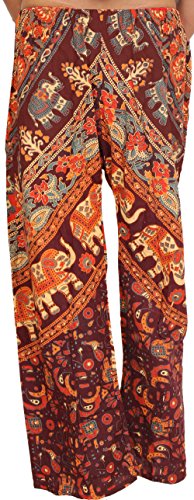 Image of Exotic India Casual Trousers from Pilkhuwa with Printed