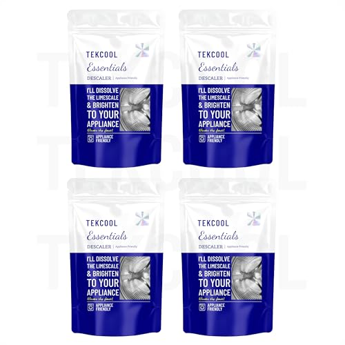 Image of TEKCOOL Washing Machine Cleaner, Descaler for Washing Machine Front Load and Top Load, Washing Machine Cleaning Powder, Descaling Powder for Washing Machine (Blue, Pack of 4).
