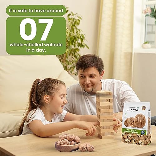 Image of Nutraj California Inshell Walnuts 1kg (500g x 2) | Akhrot | Dry Fruits | Nuts | Grocery Items.