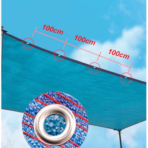 Filet d'ombrage avec oeillets 7x7m - voile rectangle pour jardin et potager