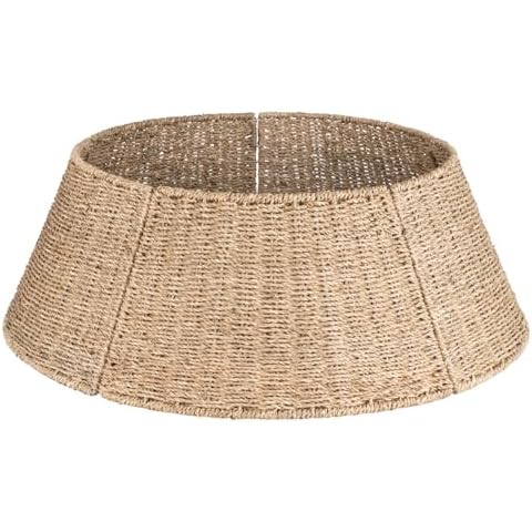 OEHID 28 inch Christmas Tree Collar, Wicker Tree Skirt Collar for Artificial Trees, Decorative Base Cover for Holiday Trees Cover