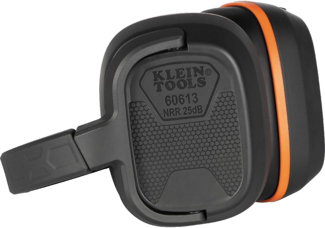 Klein Tools Behind-the-Head Earmuffs, Hearing Protection, Adjustable Headband, for Construction, Manufacturing, Maintenance, Woodworking