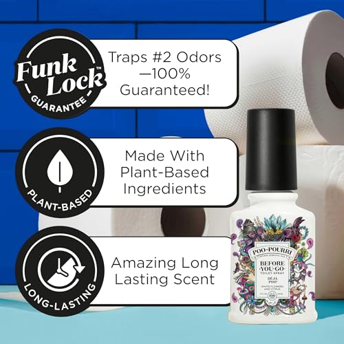poo-pourri before-you-go toilet spray deja poo 2 fl oz - white flowers and citrus