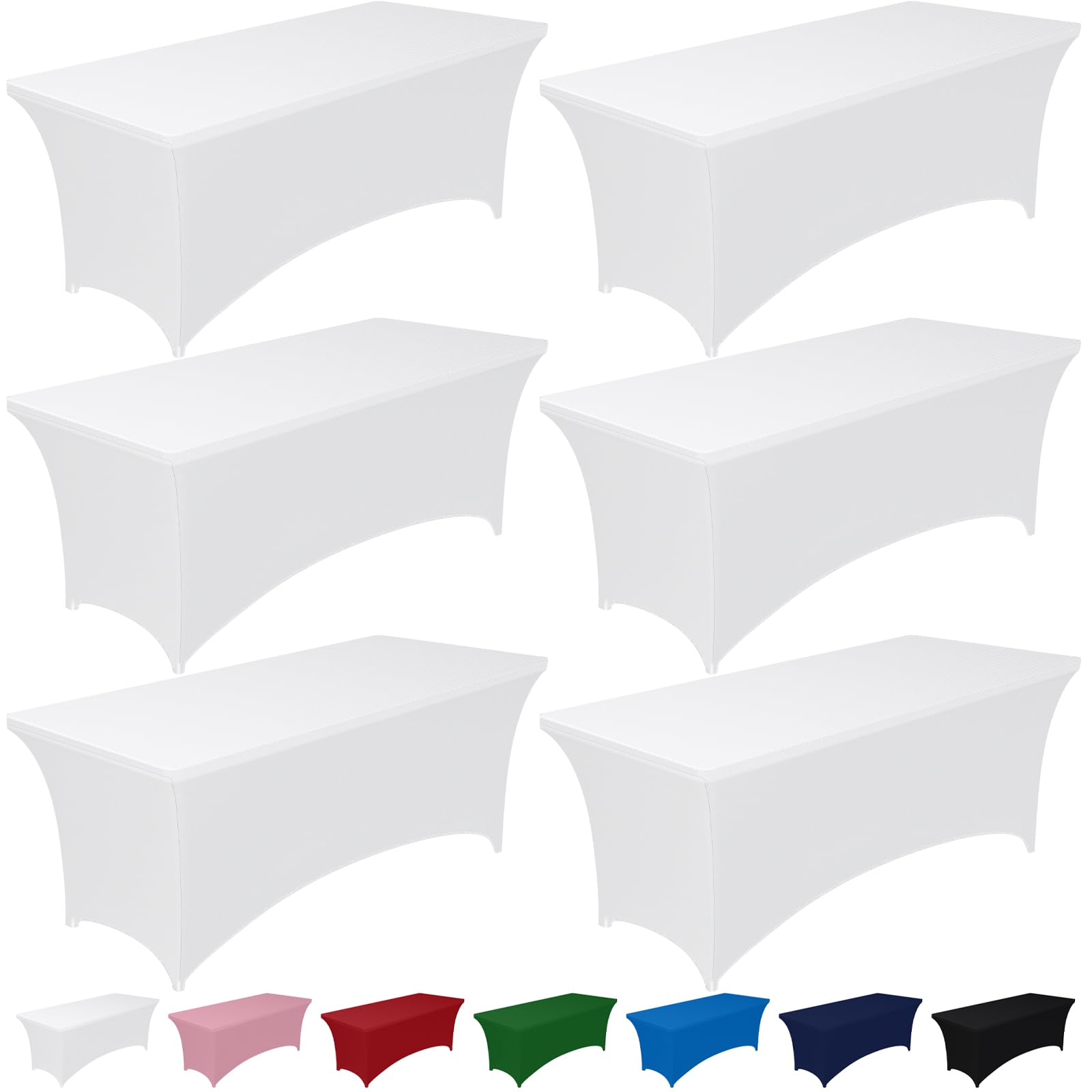 Black Spandex Tablecloths - 6ft Pack -16