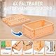 iHomara 6X Faltbarer Aufbewahrungskorb, Stabiler Klappkorb (15*9.8*5.7cm), Multifunktionaler Aufbewahrungsbox Organisation für Schrank, Bücherregal, Badezimmer, Schlafzimmer, Küche