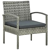 ♕ El sillón cubierto con ratán PE es fácil de limpiar con un paño húmedo y apto para uso diario al aire libre.