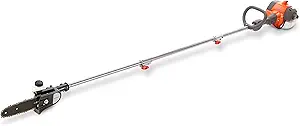 Husqvarna 128PS Gas Powered Pole Saw, 28-cc 2-Cycle Engine, 8-Inch Bar with 2.5-Feet Extension for up to 12-Feet Reach, Attachment Capable
