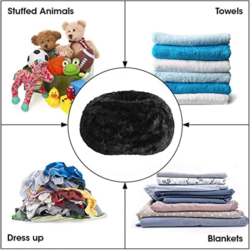 FBKPHSS Sitzsack Covers Ohne Füllung, Bequem Sitzsack Bezug aus Fusselmaterial Sitzsackbezug Aufbewahrung von… – Bild 6