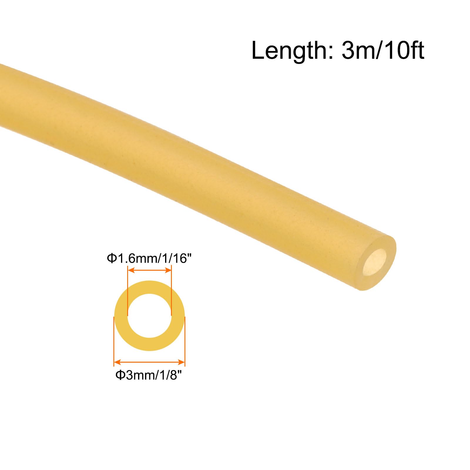 MECCANIXITY Natural Latex Rubber Tube - 2mm ID 5mm OD, 3.3ft Length - High Elasticity For Fitness & Sports