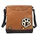 Chala Handbags Paw Print Sweet Messenger Bag Purse, Dog Mom Dog Lover
