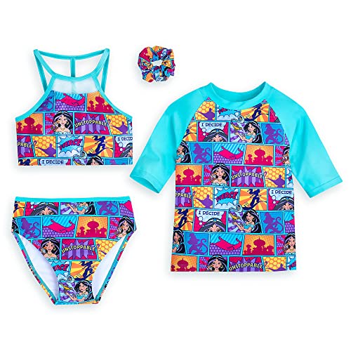 Disney Jasmine Four-Piece Swim Set for Kids – Aladdin 4 Multicolored