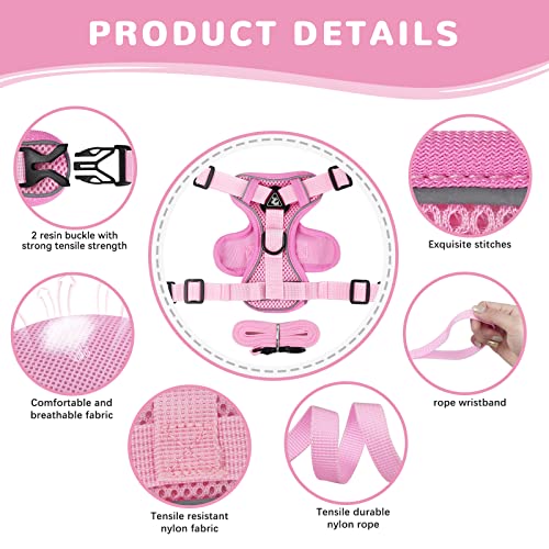 Cat Harness and Lead Set, Adjustable Kitten Harness and Lead Set including Reflective Strips Escape-Proof - Image 4