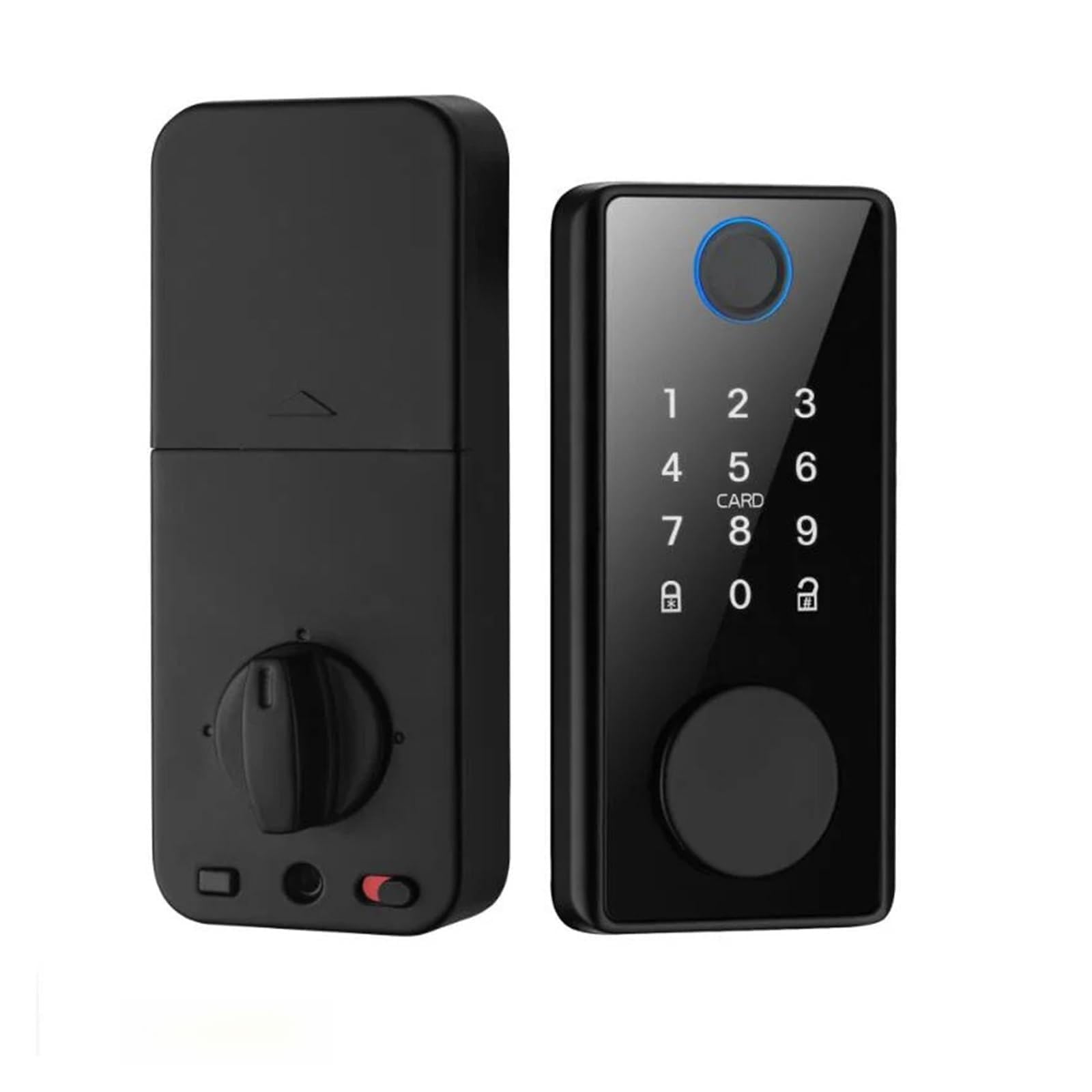 CVFRDD Smart Door Knob, Smart Deadbolt Locks Of Tuya App Biometric Finrprint Password Keyless Entry Front Door Lock Keyless Entry Door Handle(Kit12)