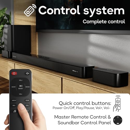 Boult Newly Launched X625 5.1ch Dolby Digital 625W Bluetooth Soundbar with Down-Firing Subwoofer Surround Sound Home Theatre, Dedicated DSP, USB/HDMI/AUX & Optical Fiber Connectivity Speaker for TV 10 51GHaddypgL