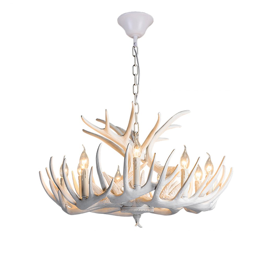 Lustre en Bois de cerf Style rétro américain champêtre, créatif, pour Salon, Restaurant, café, Bar (9 têtes)