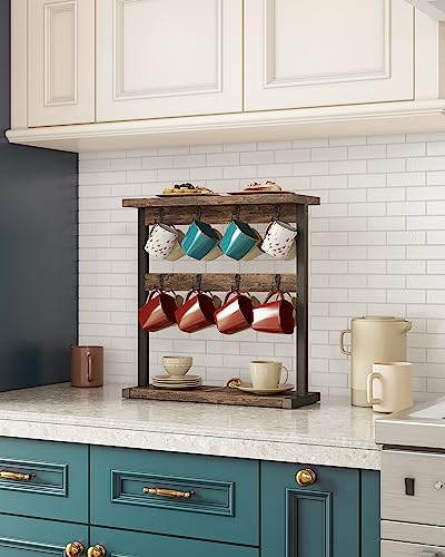 OROPY Wood Coffee Mugs Holder for Counter